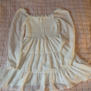 Midnight Doll White Smocked Dress